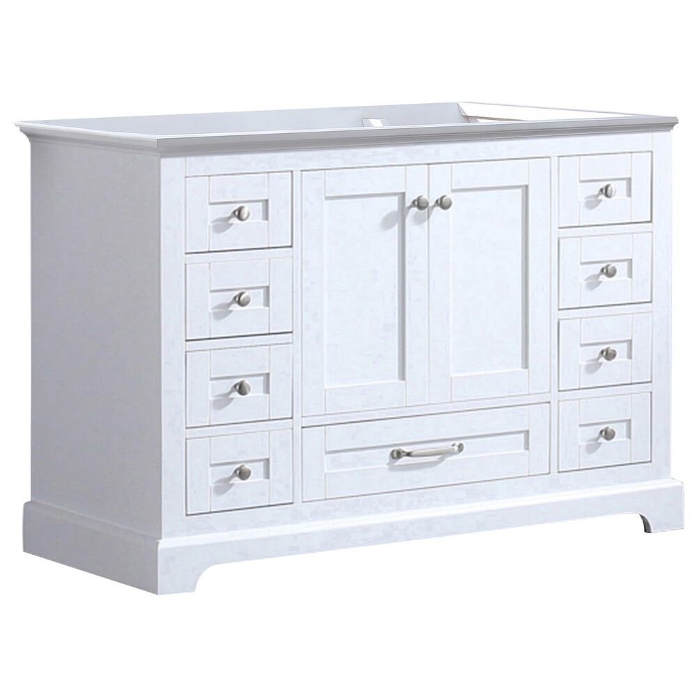 Lexora Home Dukes 48" Single Bathroom Vanity Cabinet Only in White, , large