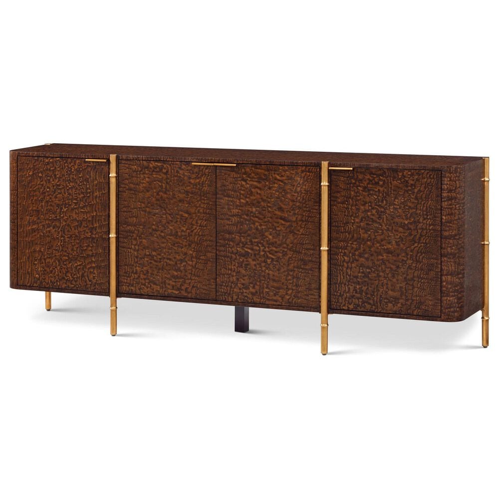Theodore Alexander Kesden Sideboard with Leg in Pyramid Brown and Satin Brass, , large