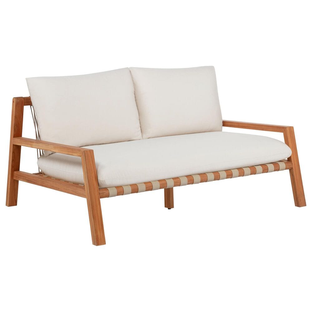 Linon Home Decor Cassius Slanted Back Bench in Off-White, , large