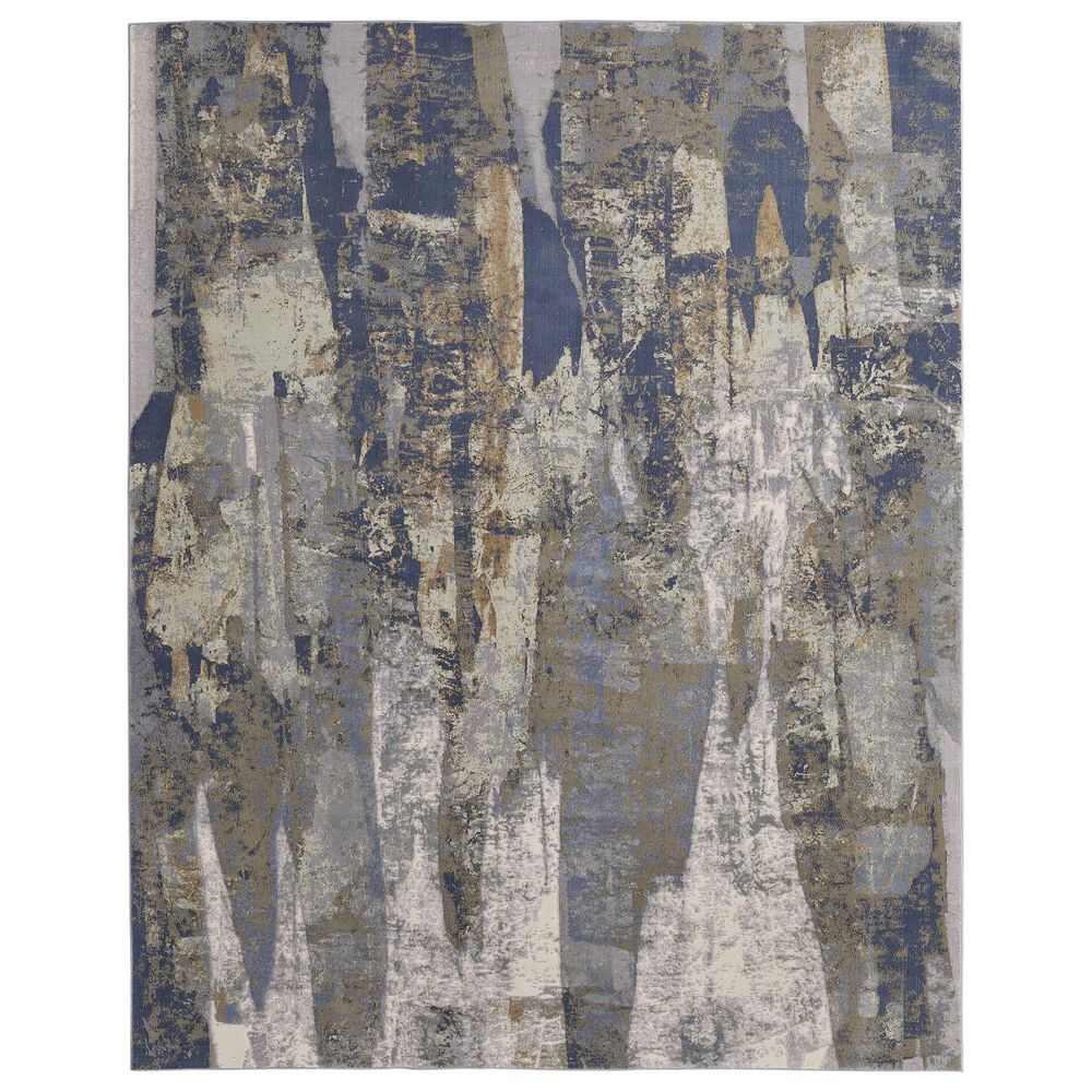 Feizy Clio 2"9" x 7"10" Blue and Gray Runner, , large