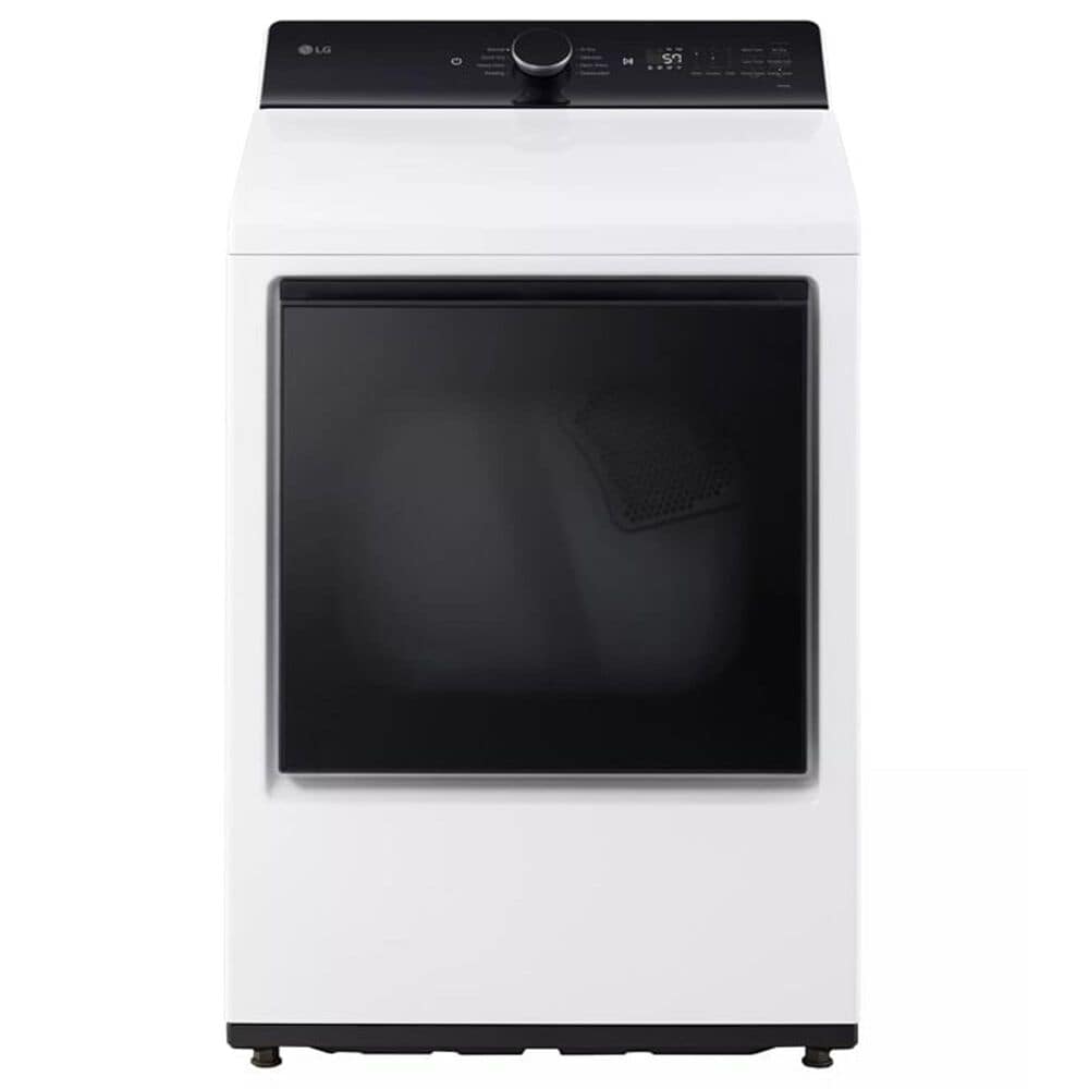 LG 7.3 Cu. Ft. Rear Control Gas Dryer with LG EasyLoad Door and AI Sensing in Alpine White, , large