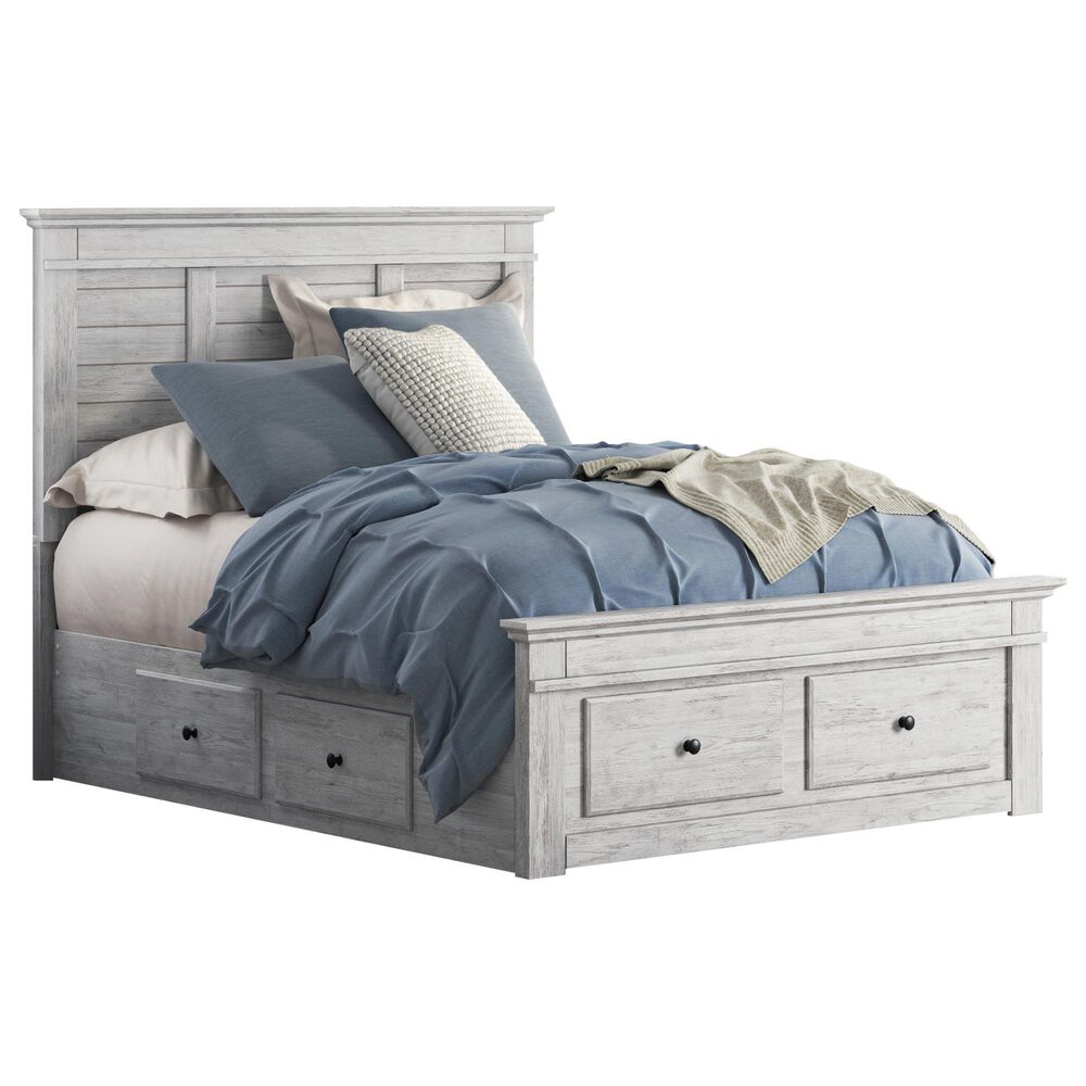 Ashley Makidern 2 Piece Full Storage Bedroom Set with Six Drawers in Whitewash, , large