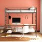 Pacific Landing Campus Full Over Twin Workstation Bunk Bed in Matte Black, , large