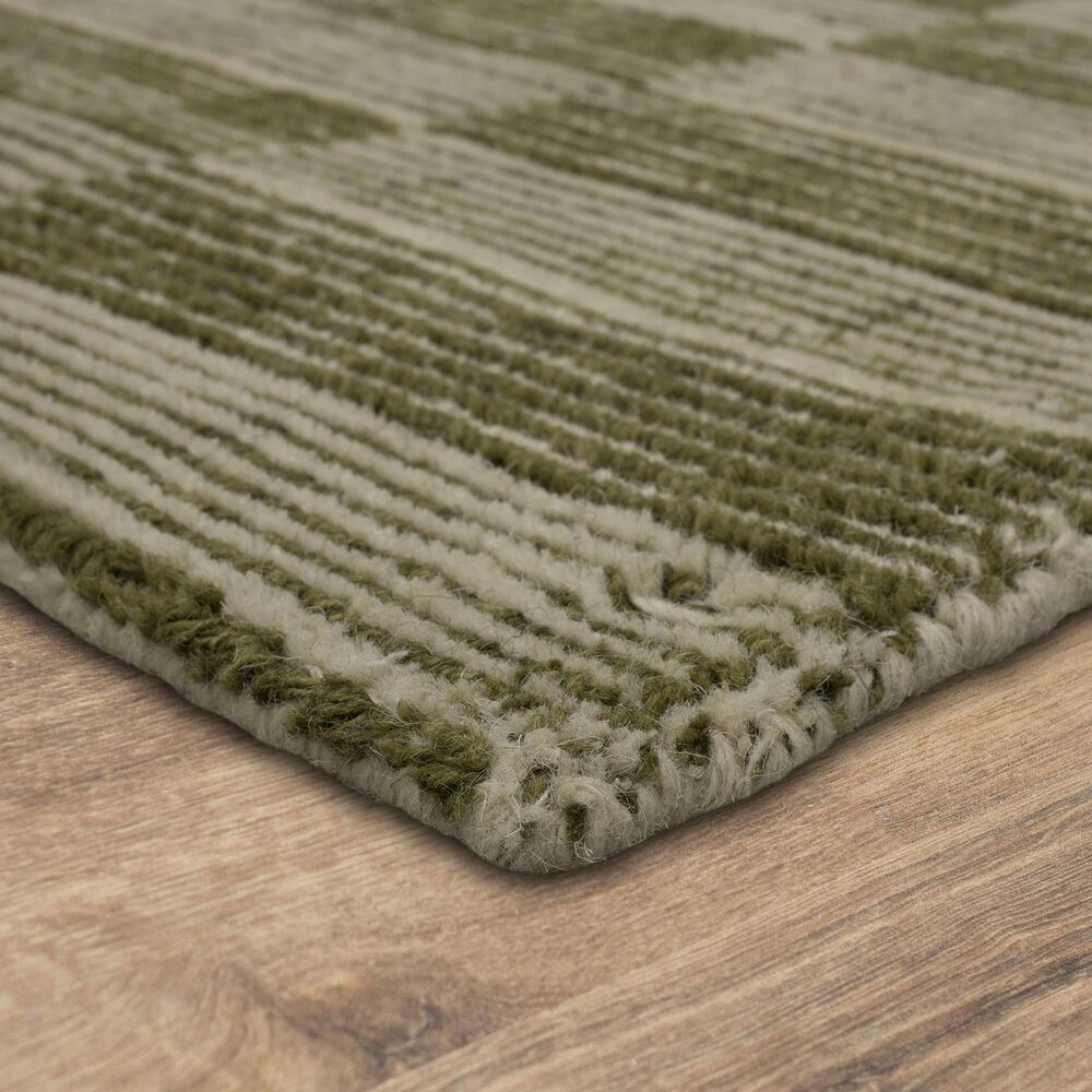 Karastan Broken Stripe 5&#39; x 8&#39; Moss Area Rug, , large