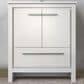 Lexora Home Lafarre 30" Single Bathroom Vanity in White with 2 cm White Quartz Top and Rectangular Sink, , large