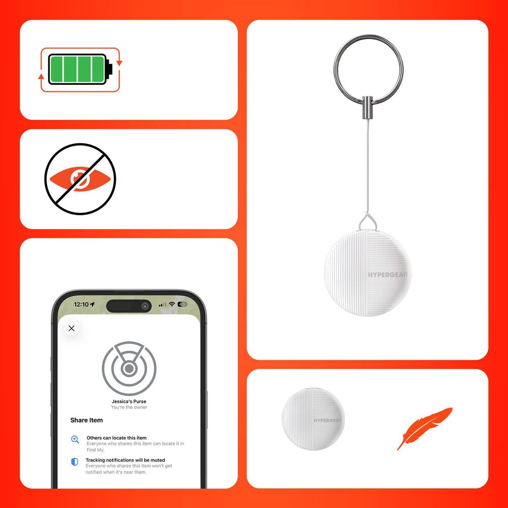 Hypercel HyperTag Universal Smart Tracker in White, , large