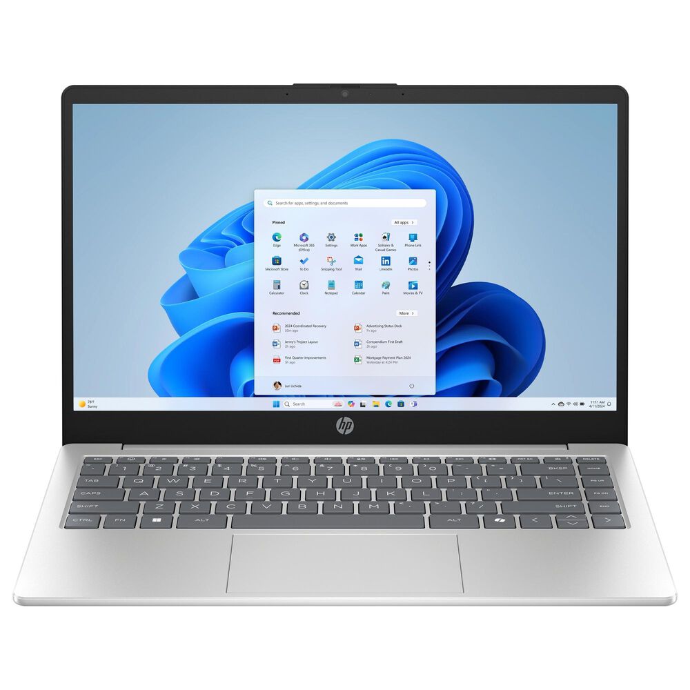 HP 14" Laptop | AMD Athlon Silver 7120U - 4GB RAM - AMD Radeon Graphics - 256GB SSD in Natural Silver, , large