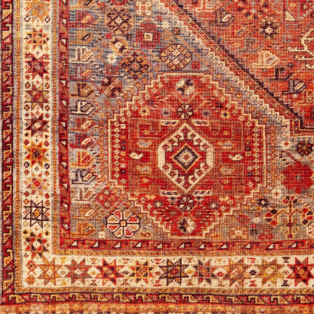 Surya Amelie 2&#39;7&quot; x 7&#39;10&quot; Red, Orange, Brick, Saffron, Charcoal and Wheat Runner, , large