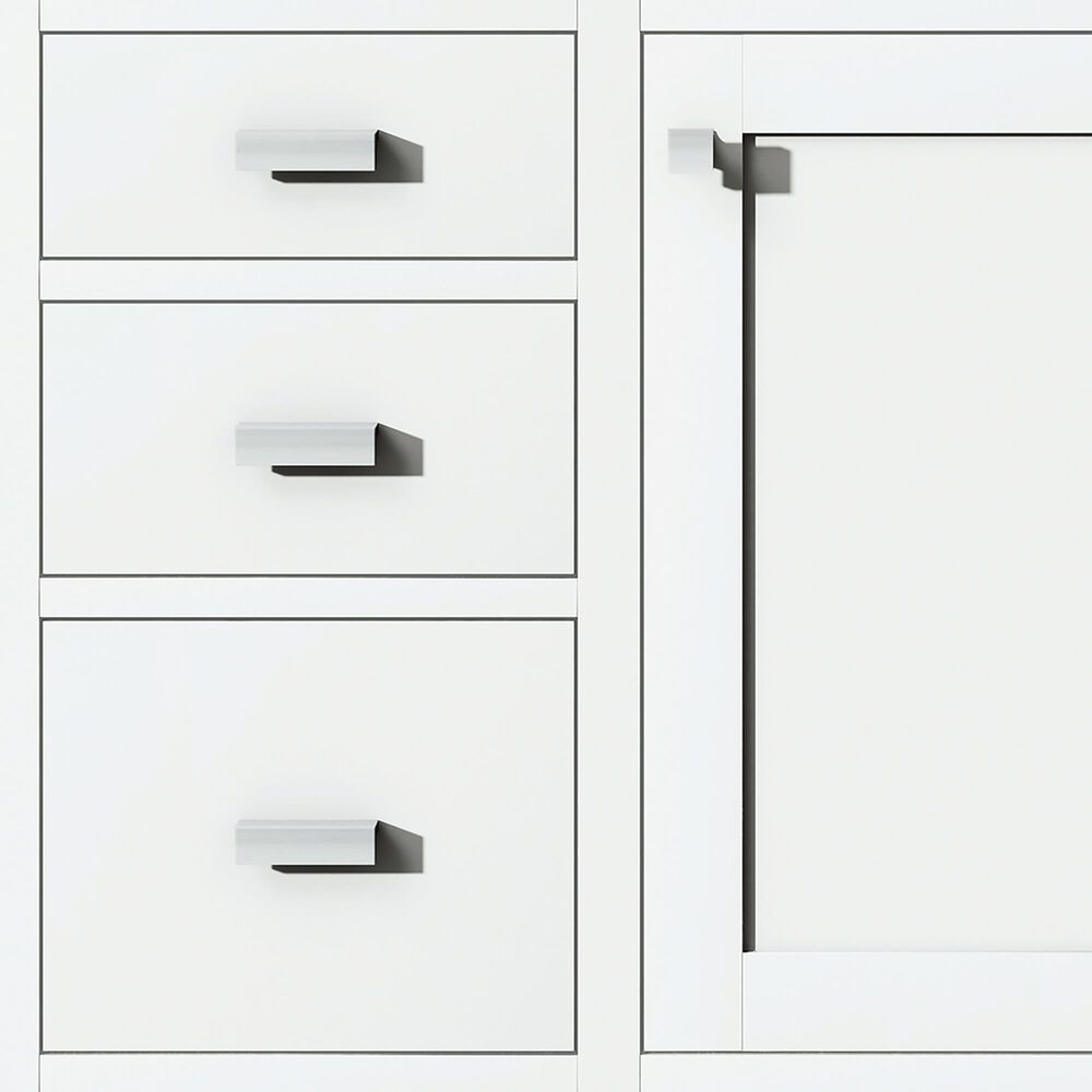 James Martin Vanities Addison 48" Single Bathroom Vanity in Glossy White with 3 cm Victorian Silver Quartz Top and Rectangular Sink, , large