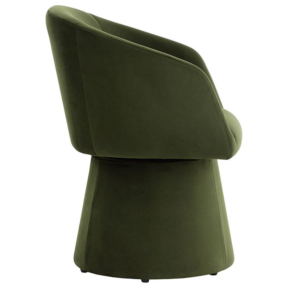 37B Etta Swivel Dining Arm Chair in Moss Green, , large