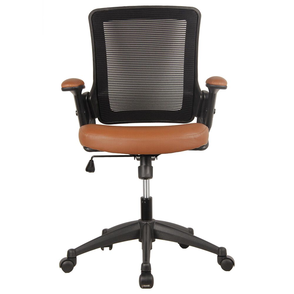 Rta Products Llc Mid-Back Mesh Task Office Chair with Height Adjustable Arms in Brown, , large
