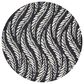 Safavieh Micro-Loop MLP170H 5" Round Charcoal and Ivory Area Rug, , large