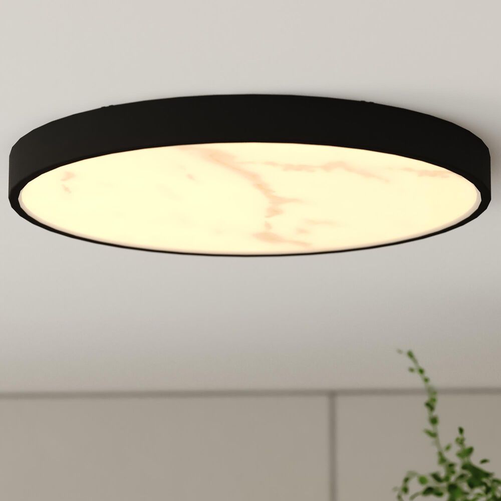 Vaxcel Aurelia 12" 1-Light Flush Mount in Matte Black, , large