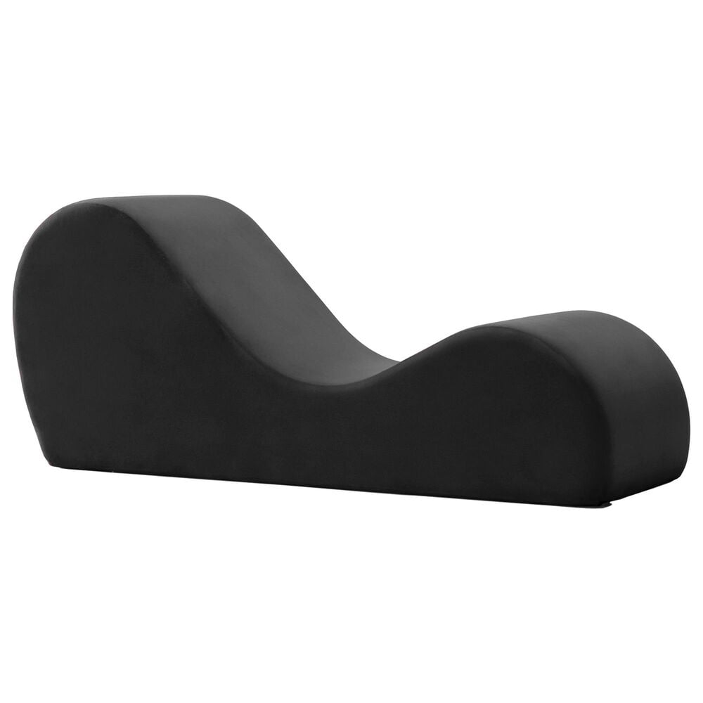 Jaxx Sacks Avana Chaise Lounge Yoga Chair in Black Velvet | NFM