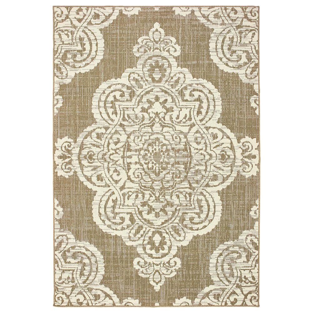 Oriental Weavers Marina 5929J 2"5" x 4"5" Tan and Ivory Area Rug, , large