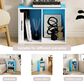 HOMLUX 2-Tier Cube Compact Storage Shelf Organizer Bookcase in Light Blue and White, , large