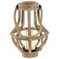 Maple and Jade Beaded Decorative Indoor/Outdoor Candle Lantern in Washed Beige, , large