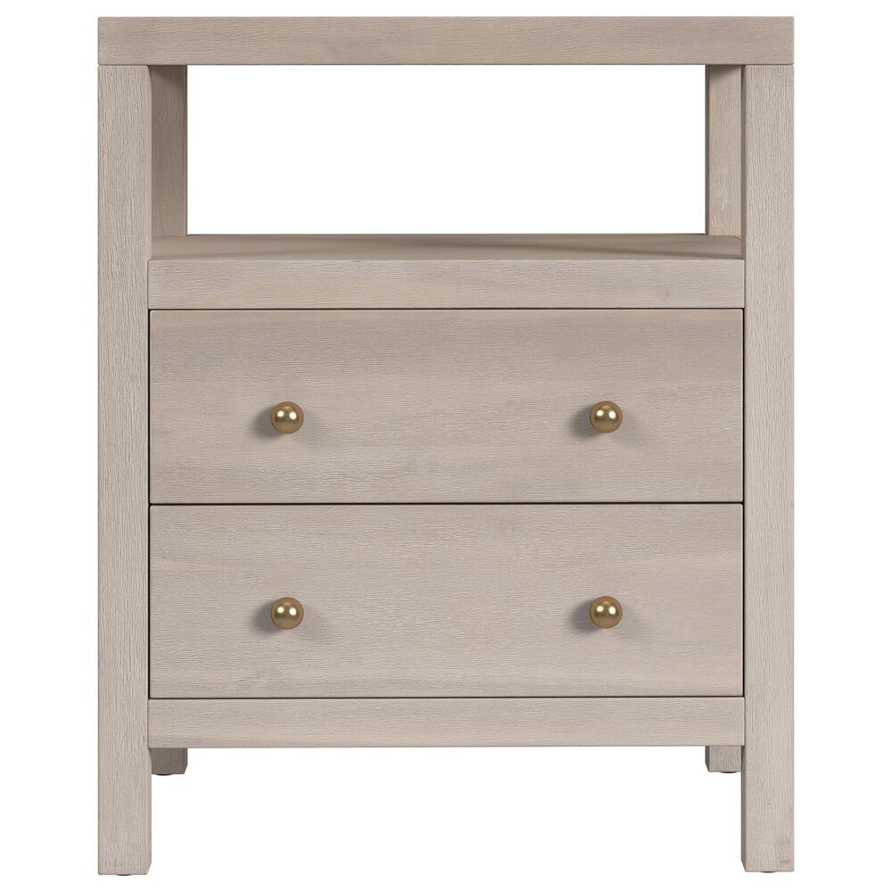 Butler Specialty Company Nora 2 Drawer Nightstand with Open Shelf in Antique Taupe, , large