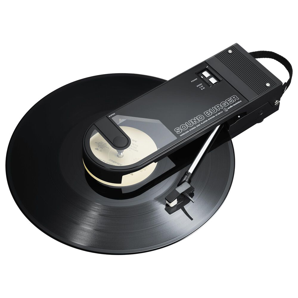 Audio-Technica Sound Burger Portable Bluetooth Turntable in Black, , large