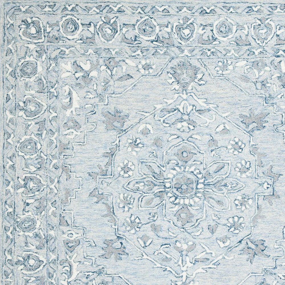 Safavieh Micro-Loop MLP504M 3&#39; x 5&#39; Light Blue and Ivory Area Rug, , large
