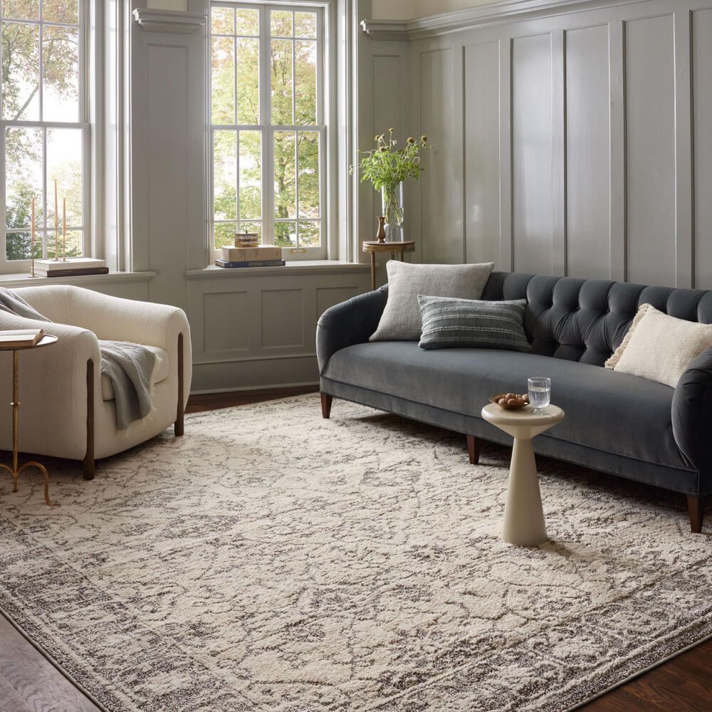 Magnolia Home Gigi Ivory and Stone 6&#39;7&quot; x 9&#39;2&quot; Area Rug, , large