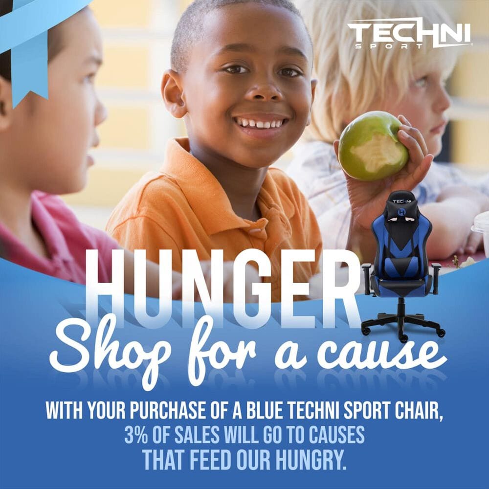 Techni Sport ProGamer2 Gaming Chair in Blue and Black, , large