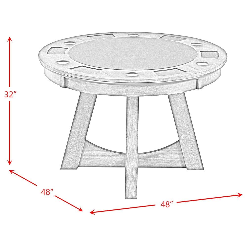 ELEMENTS Prince and Nero 5-Piece Game Table Set in Grey, , large