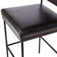 Four Hands Benton Counter Stool in Burnt Oak and Midnight Top Grain Leather, , large
