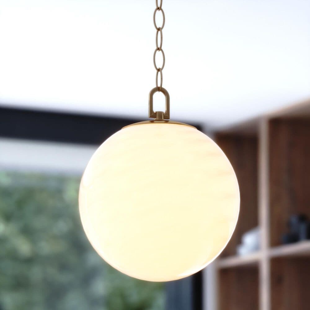 Vaxcel Lighting Monticello 1-Light Globe Pendant in Muted Brass, , large
