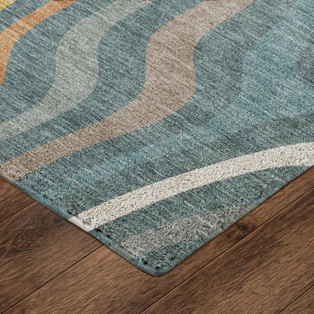 Dalyn Rug Company Kenner Teal 8' Round Area Rug, , large