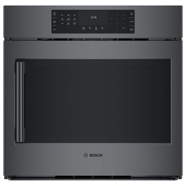 Bosch 800 Series 30" Built-In Single Electric Convection Wall Oven with Right SideOpening Door in Black Stainless Steel, , large