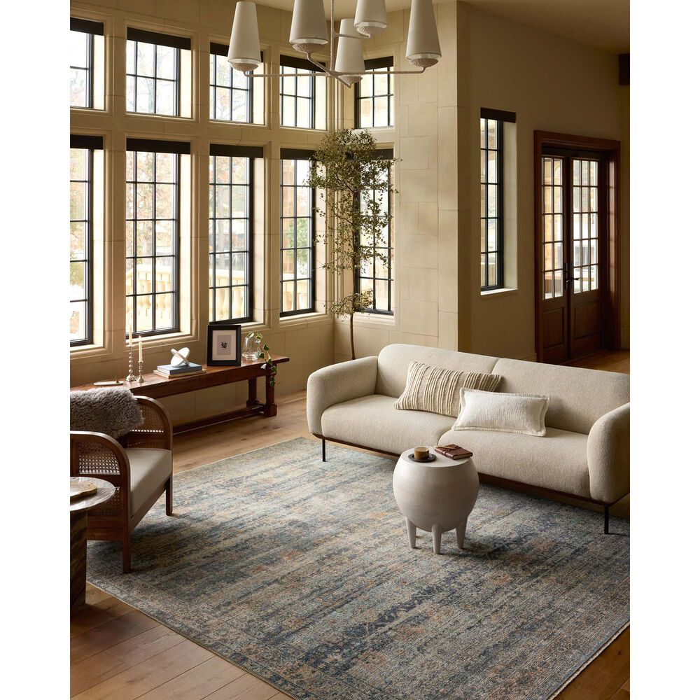 Loloi Heritage 6&#39; x 9&#39; Sky and Sunset Area Rug, , large