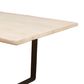 Moe"s Home Collection Wilks Dining Table in White and Silver Grey - Table Only, , large