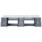 Lexora Home Geneva 84" Double Bathroom Vanity in Dark Grey with 2 cm White Carrara Marble Top and Rectangular Sinks, , large