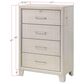 Crown Mark Charlie 4-Drawer Chest in Charcoal, , large