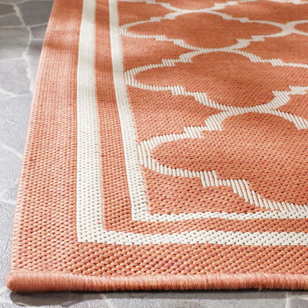 Safavieh Courtyard Indoor/Outdoor CY6918-241-5 5&#39;3&quot; x 7&#39;7&quot; Terracotta/Bone Area Rug, , large