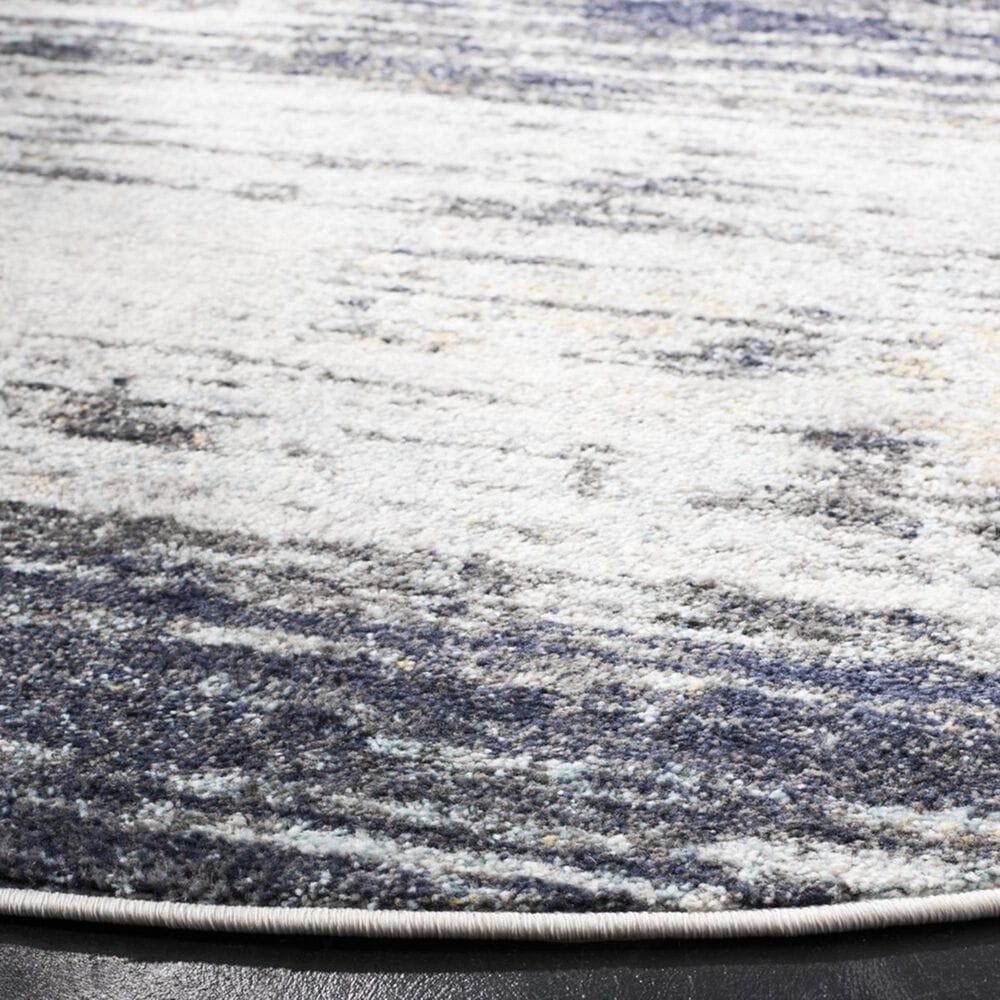 Safavieh Adirondack ADR201F 6&#39; Round Light Grey and Black Area Rug, , large