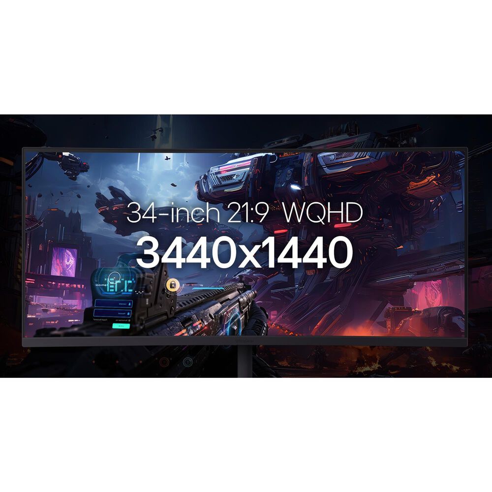 LG 34&quot; UltraGear WQHD 1440p 240Hz Curved Gaming Monitor in Black, , large