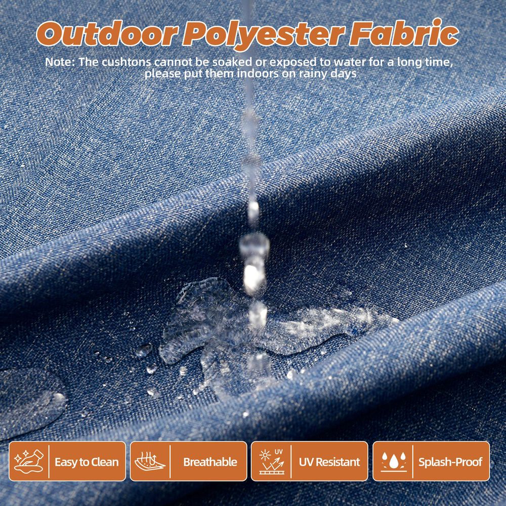 HOMLUX 7-Piece Patio Conversation Set in Denim Blue, , large