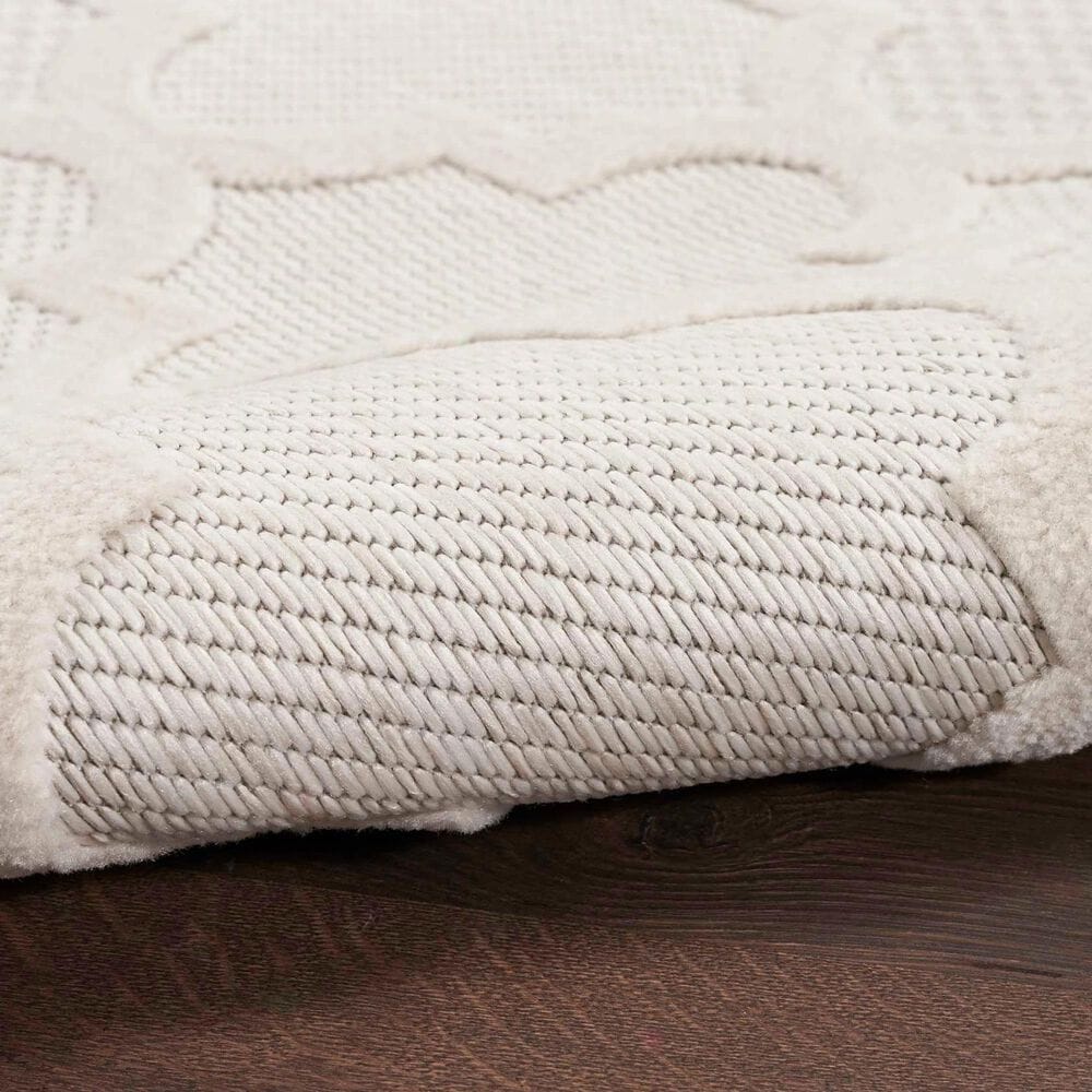 Nourison Easy Care 8&#39; x 10&#39; Ivory and White Indoor/Outdoor Area Rug, , large