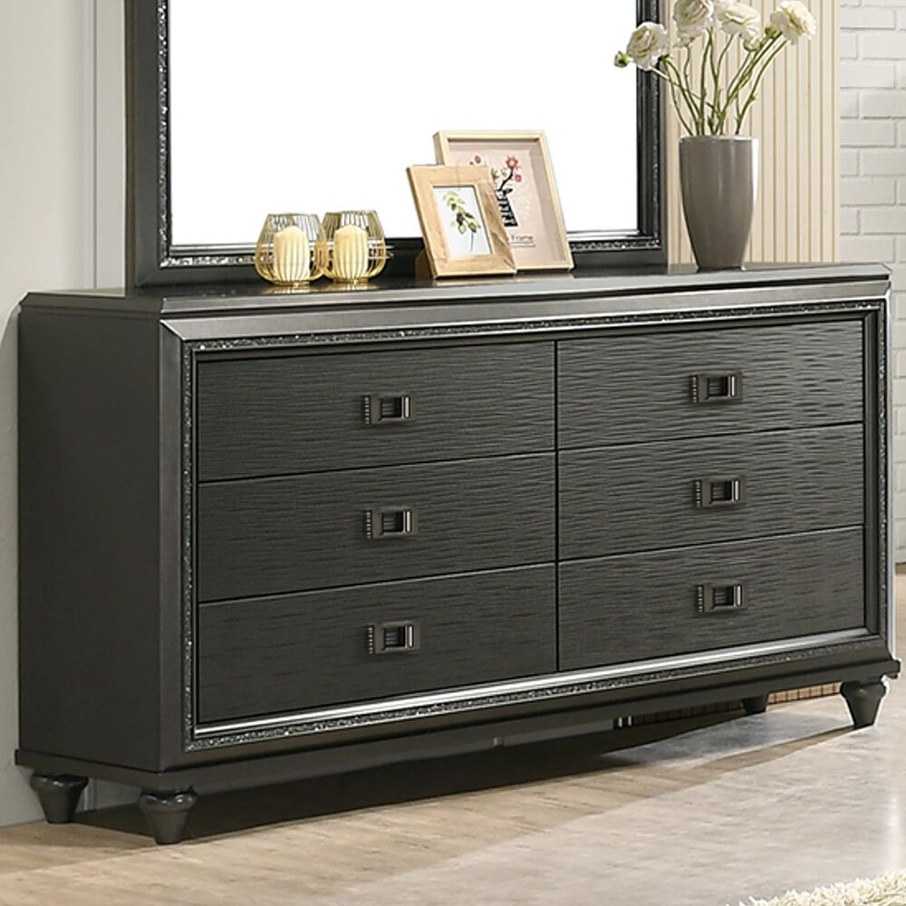 Mayberry Hill Moonstone 6 Drawer Dresser in Grey, , large