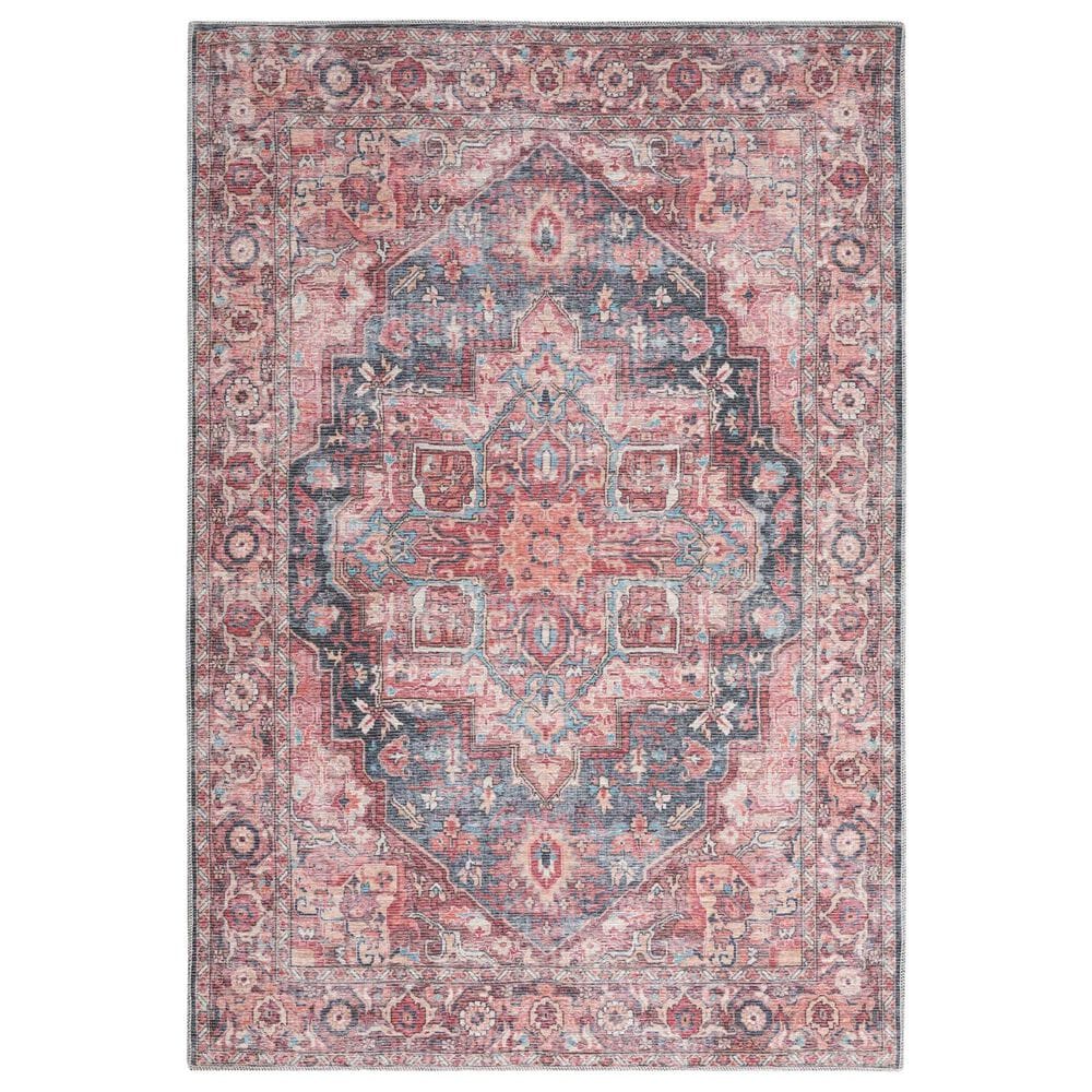 57 Grand by Nicole Curtis Series 1 5"3" x 7"3" Brick Red and Blue Area Rug, , large