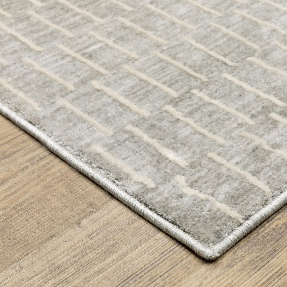 Oriental Weavers Oliver OLV01 Grey and Beige 7'10" x 10'10" Area Rug, , large