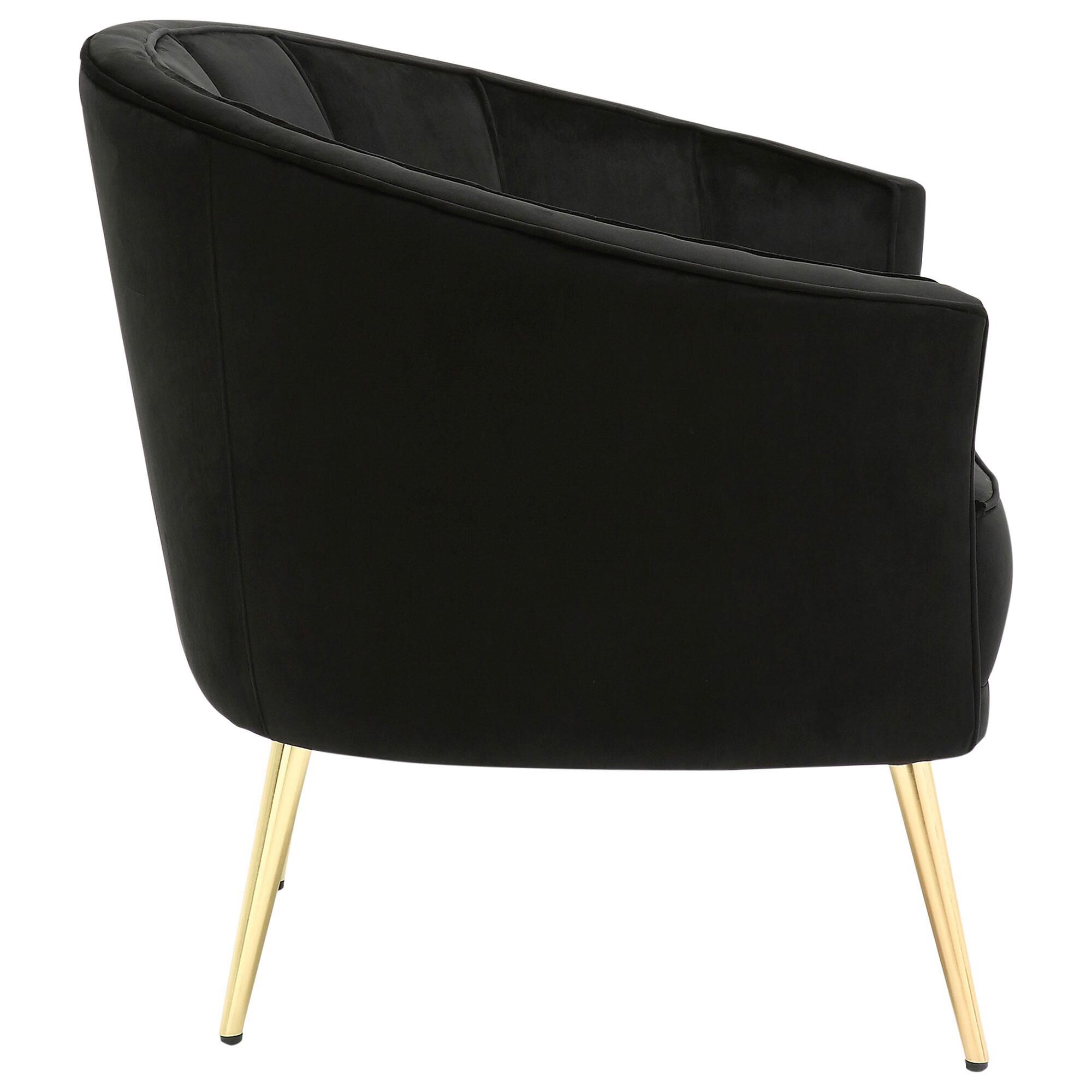 Black velvet tub best sale chair