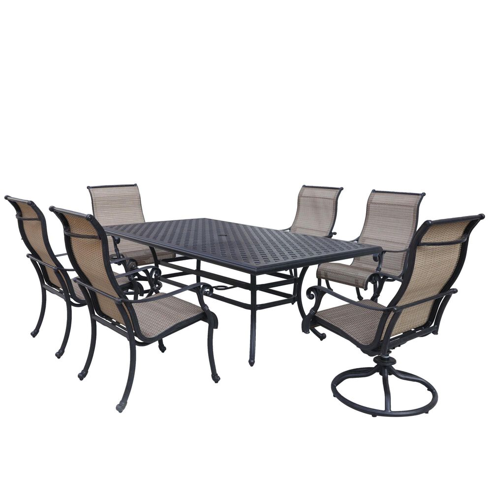 World Source 7-Piece Dining Set in Black, , large