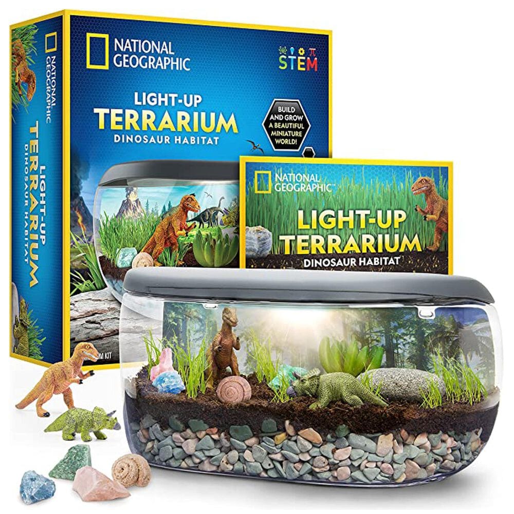 National Geographic Dinosaur Habitat Light-Up Terrarium Kit, , large