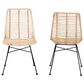 Baxton Studio Manhattan Side Chair in Natural Brown and Black (Set of 2), , large
