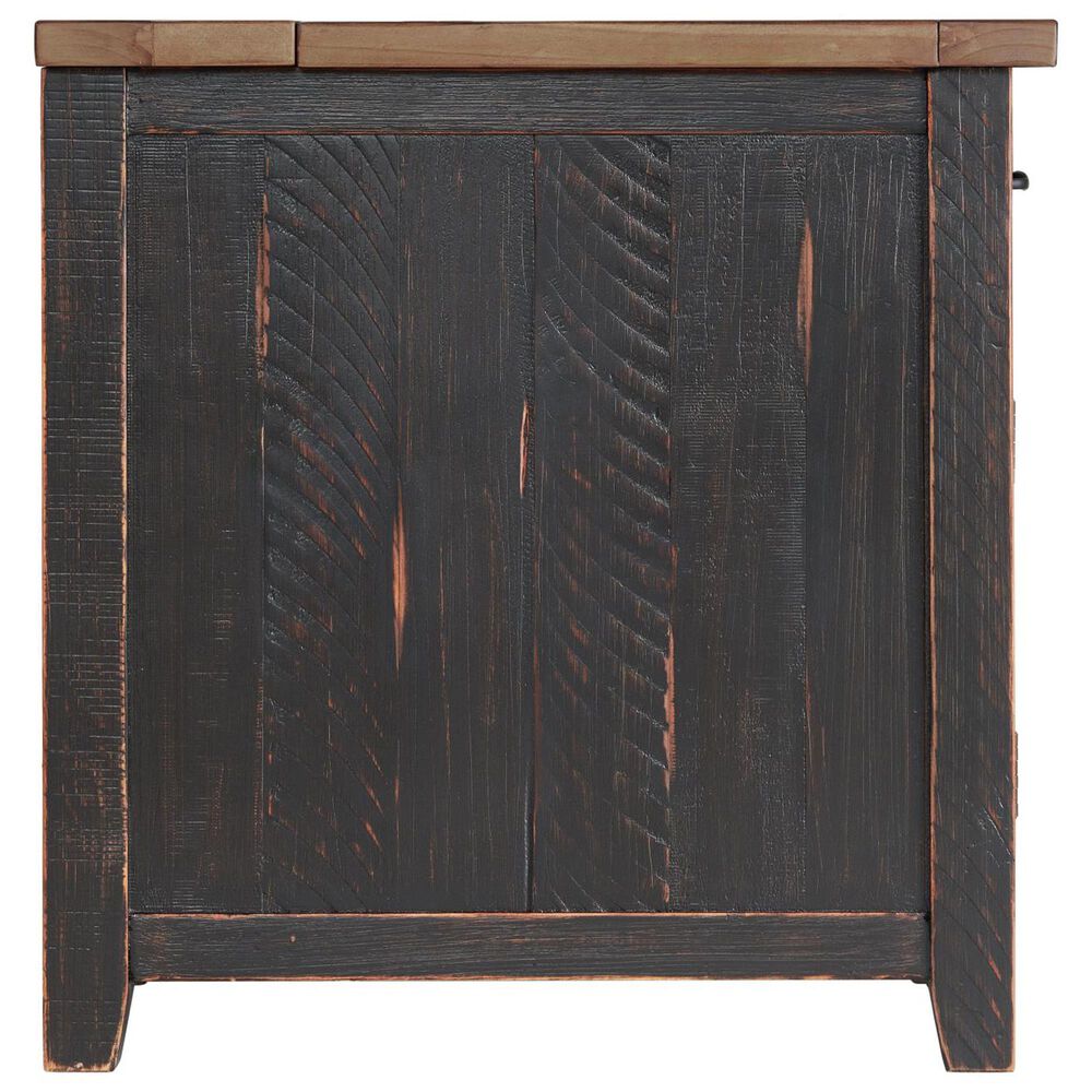 Forma &amp; Co Rustic Chairside Table in Black and Honey, , large