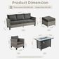 HOMLUX 6-Piece Patio Set in Black, , large