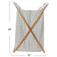 Household Essentials Hamper with Cross Pattern in Black and White, , large